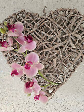 Weiden-Türkranz in Herzform mit Orchideen