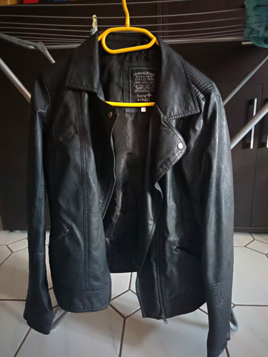 Schwarze mädchen lederjacke - mädchen,