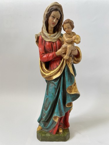 Holzfigur madonna mit kind - madonna,