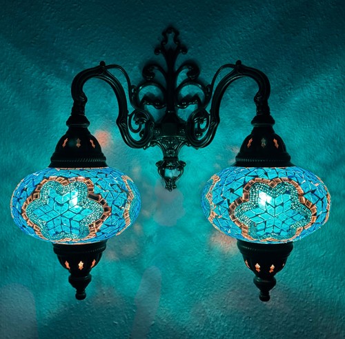 Mosaiklampe doppel wandleuchte - mosaiklampe,