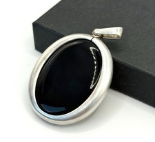 Wunderschöner 925 Silber Vintage Anhänger Mit Onyx Stein 34 g Franz Scheuerle