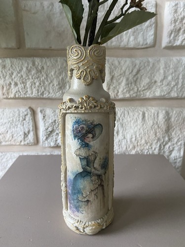 Vase upcycling deko shabby - vase,
