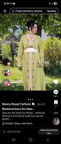 Kaftan grün l - in, m/l