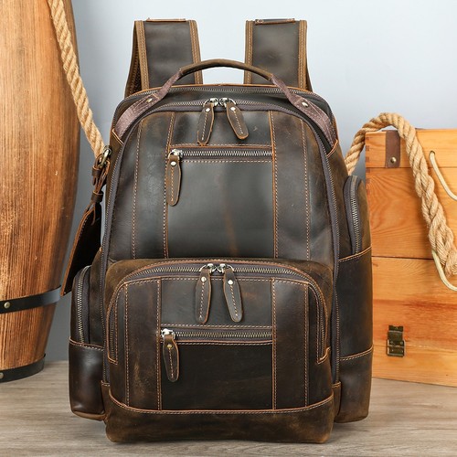 Echt leder rucksack - echt, echtleder