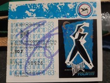david Bowie Autogramm Ticket Konzert signiert Live Konzert PARIS 1983 Sammler