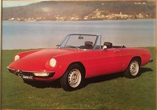 Poster Plakat Alfa Romeo Spider 1300 1600 Junior (kein 2000 Veloce) Fastback 105