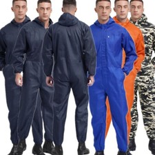 DE Herren Lackieranzug Mehrweg Ganzkörperanzug Maleroverall mit Kapuze Jumpsuit