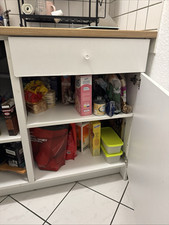 Ikea Küchenzeile KNOXHULT weiß 180x61x91cm gepflegt + Indkochf + Bauknecht Ofen