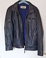modische Lederjacke Herren schwarzes weiches Lamm-Nappaleder PUNCHBALL Gr.52 NEU