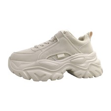 Buffalo Galactica Damenschuhe Schnürschuhe Beige Freizeit