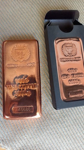 Kupferbarren 1kg germania mint - kupferbarren,