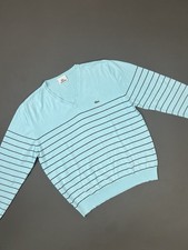 Lacoste V-Neck Pullover  Türkis Größe M/ Vintage Lacoste Sweater/Strickpullover