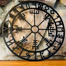 Vegvisir Rund Metall Schwarz