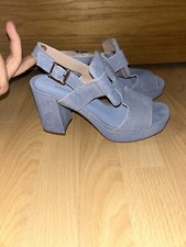 Konstantin Starke Sandalen Absatzschuhe Denim Look Gr. 37 Neu 