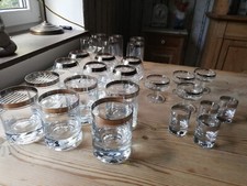 Konvolut Gläser Thomas? Rumba? Platinrand o. Silberrand  Gläser