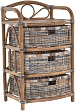 Rattan-Kommode mit 3