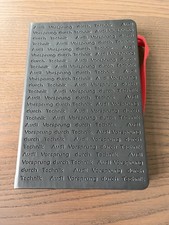 Audi Notizbuch A6 Hardcover Vorsprung durch Technik Schwarz, mit rotem Gummiband