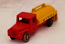DDR Minol Holzauto LKW Spielzeug bespielt Tankwagen ca.12,5x4x4cm