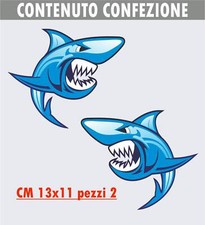 Kit 2 Motorrad Aufkleber Tank Helm Hai Shark Chopper Harley Custom Cod.1705