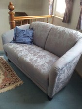 Polstergarnitur, blau, dreiteilig