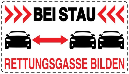 Bei stau rettungsgasse - bei,