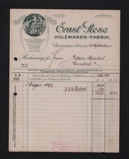 BEVERUNGEN, Rechnung 1911, Ernst Rose Holzwaren-Fabrik Kasten-Leiterwagen