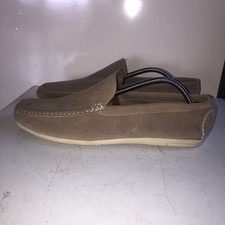 Herrenschuhe Leder Slipper Beig 44