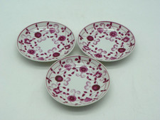 3 Konfektteller, Teebeutelablagen 10 cm von August Warnecke CHINA PURPUR