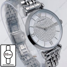 Emporio Armani AR1925 Silber Damenuhr Weiss Rostfreier Stahl Mode Analoger Quarz