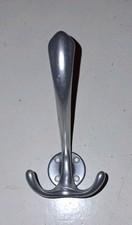 Kleiderhaken dreifach Alu Vintage 70's Jahre  TOP Zustand !!! Silber Chrome