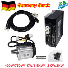 「DE」 1.8KW 2KW 1KW 1.5kw 400W 1500W 750W AC Servo Motor Kit Driver Controller