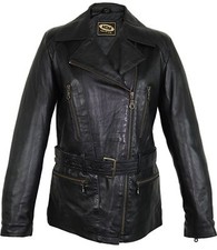 Damen Motorrad Lederjacke aus