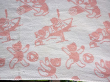 DDR Babydecke rosa weiss 1,53m