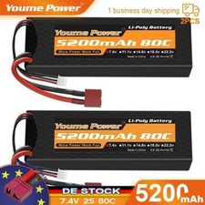 2x 7,4V 2S 5200mAh 80C Lipo
