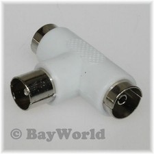 Radio TV Antennen T-Stück Verteiler Fernsehen Koaxialkabelverteiler Kupplung 201