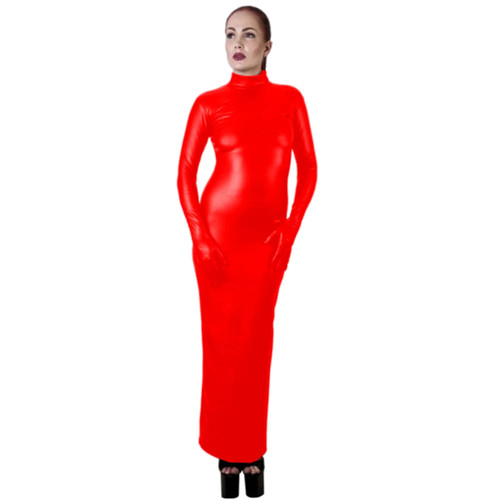 Damen sexy leder kleid - damen,