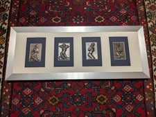 Quadriga 3D Bilder Relief Akt Mädchen Frau Erotik Kupfer Bronze geprägt sexy