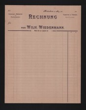 HEIDENHEIM, Rechnungsbogen 1890, Wilh. Wiedenmann Kolonial-Material-Farbwaren