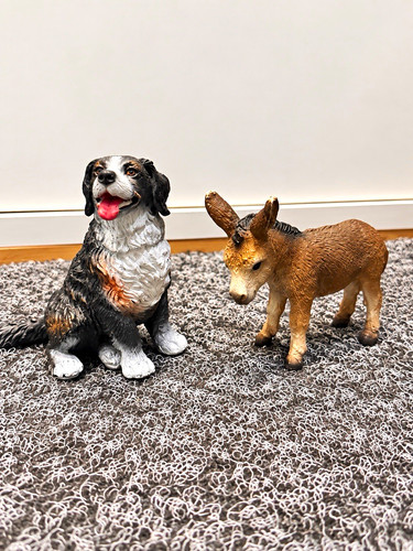 Tierfiguren set hund esel - tierfiguren-set,