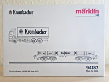 Märklin 94187, Niederbordwagen mit LKW „Krombacher“, H0, OVP