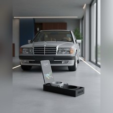 Mercedes W201 190er Cupholder Doppel Getränkehalter Smartphonehalterung Schwarz