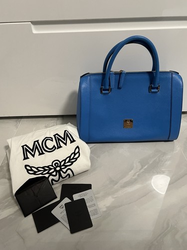 Mcm original damen tasche blau - original,