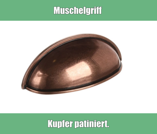 Griffmuschel kupfer patiniert - griffmuschel,