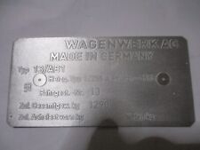 Typenschild Schild für VW Golf ?  1303 Typ 13/AB1  S87