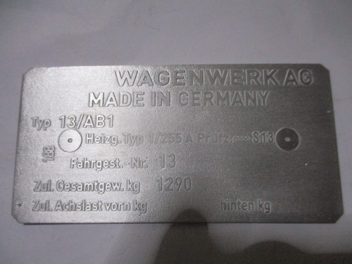 Typenschild schild für - typenschild,