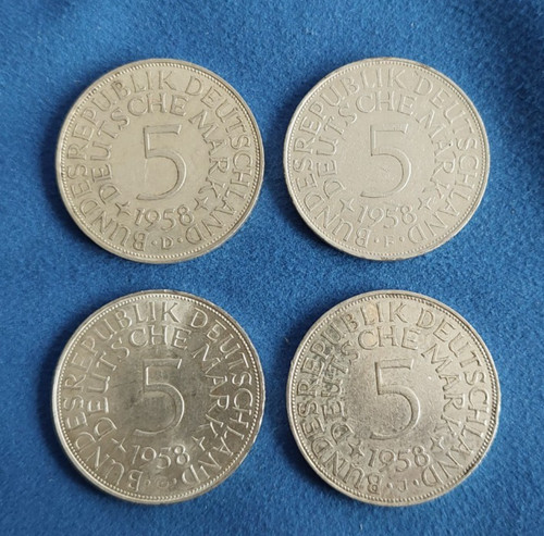 Brd kurs umlaufmünzen 5 - brd, 4x