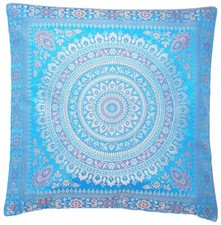 Türkis Seide Kissenbezug | Zierkissenbezug | Handgefertigt aus Indien 40cmx40cm