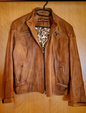 Damen Lederjacke von "S&A Ledermoden", Lamm-Nappa helles braun 50 (46) neuwertig