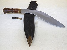 Alt.Gurkha-Krummesser/Machete mit Lederscheide+ Klingengravur+Beimesser um 1955