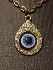 Fatimas Auge Islam Damen Halskette in Gold Glaube Religion mit kleinen Fehler